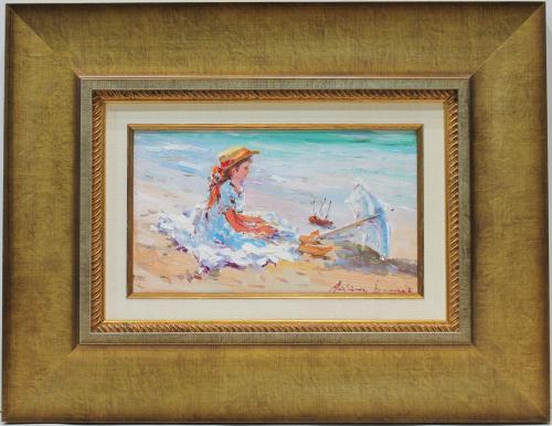 ANTOINE BARNEIR : Figura de niña en playa 145841