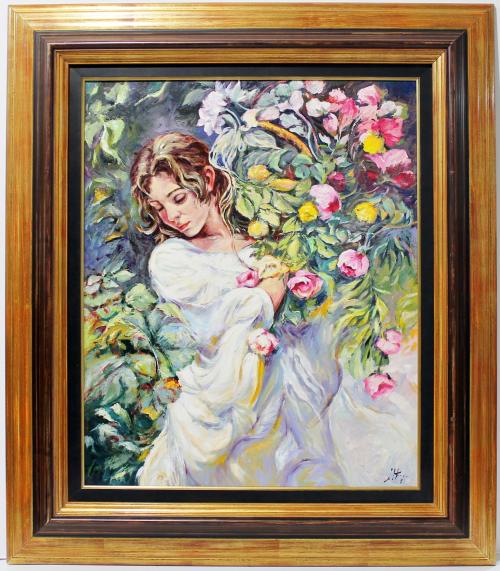 JOSE LUIS GINER : Mujer con flores 145532