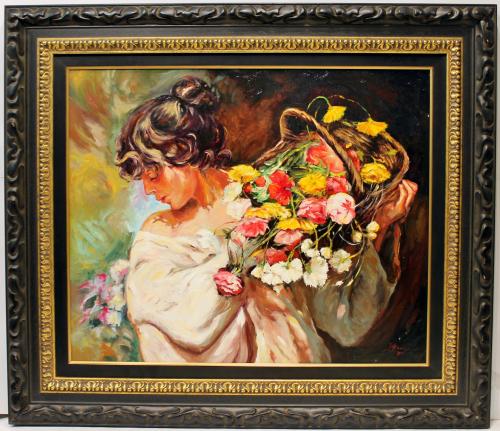 JOSE LUIS GINER : Mujer con flores 145531