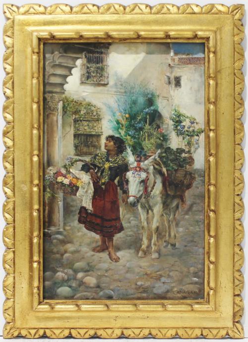 JOSE CAÑAVERAL Y PEREZ : Mujer con burro* 146690
