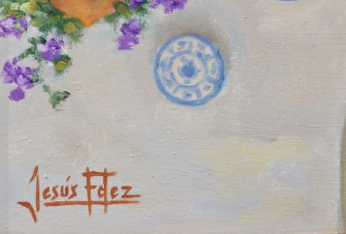 JESUS FERNANDEZ. Balcón con flores. Ref. 145544