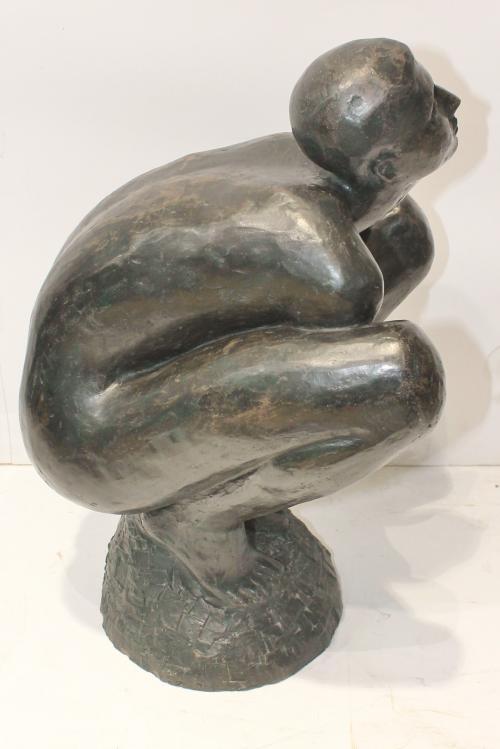 C. GOUSSIN. Figura de hombre en cuclillas. Ref. 143680