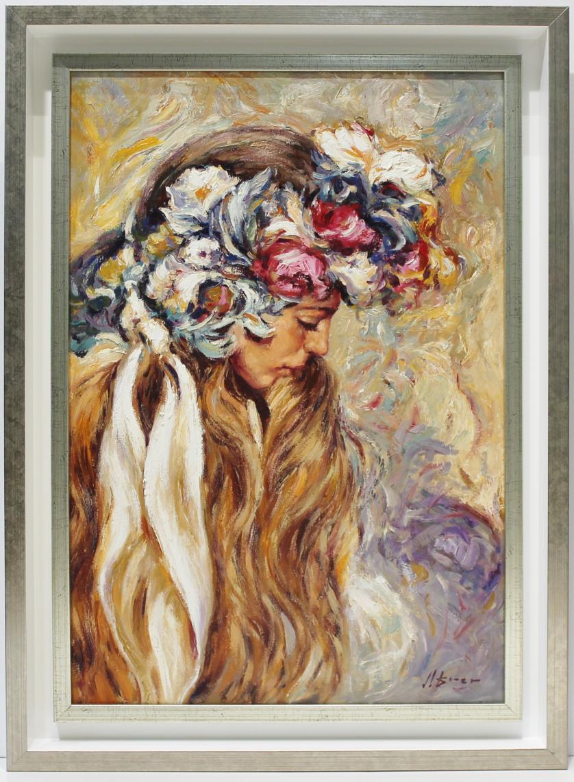 JOSE LUIS GINER : Mujer con flores en cabeza 145536